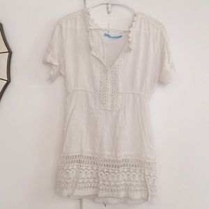 White beach cover up